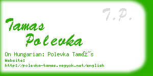 tamas polevka business card